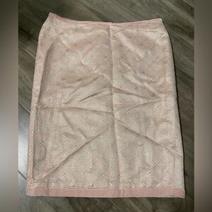 Tracy Reese Pale Pink and Gold Pencil Skirt Size 8 Pre-owned